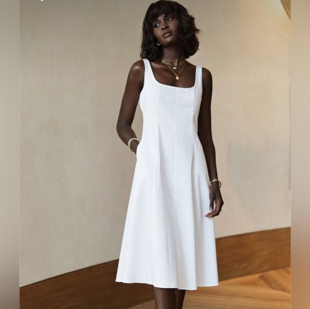 Club Monaco White Midi Dress